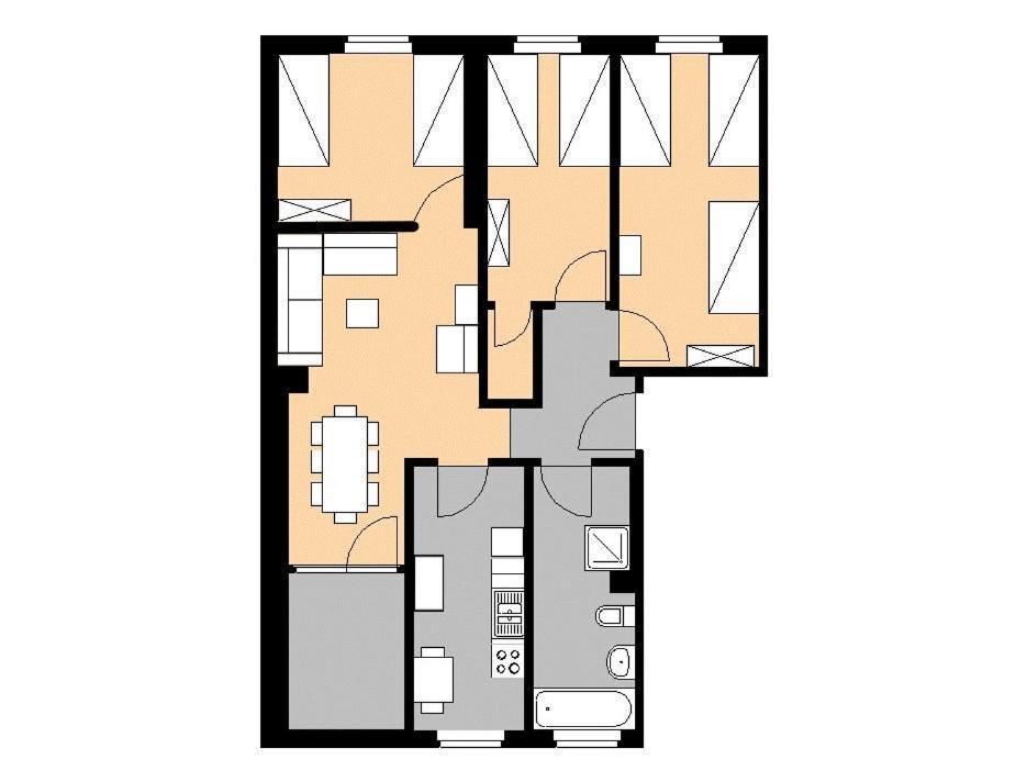 M M Central Apartments Gruppen, Handwerker Und Monteure Budget Berlin Luaran gambar